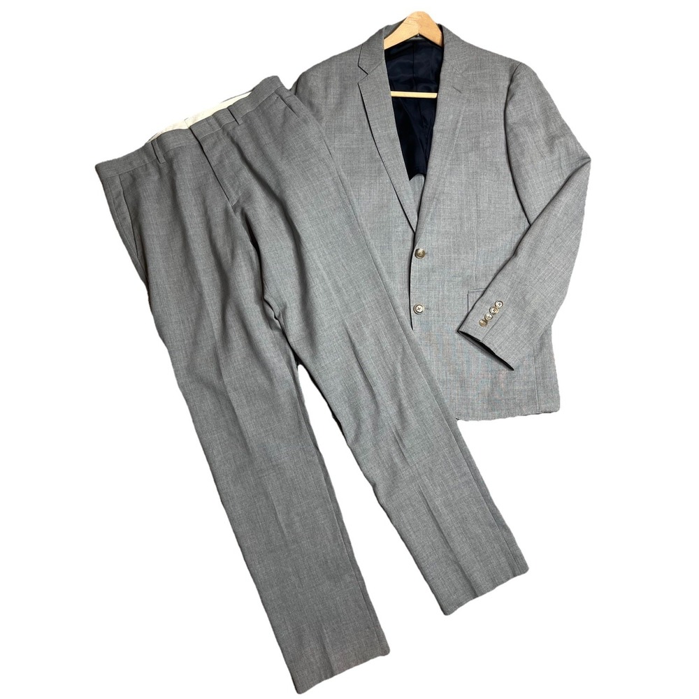 J Crew Ludlow Traveler Suit 38R 32x32 Slim Tollegno 1900 100% Wool Gray